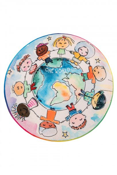 Obsession Kids Juno World Map szőnyeg - 120x120 (kör)