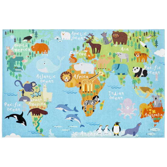 Obsession Kids Torino 233 World Map szőnyeg - 80x120