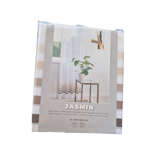 Laguna Jasmin 02 Fényáteresztős Függöny csíkos 140x245 cm