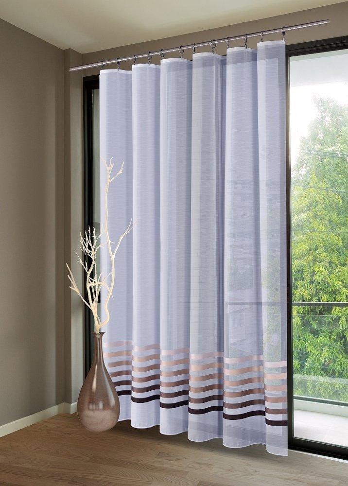 Laguna Jasmin 02 Fényáteresztős Függöny csíkos 140x245 cm