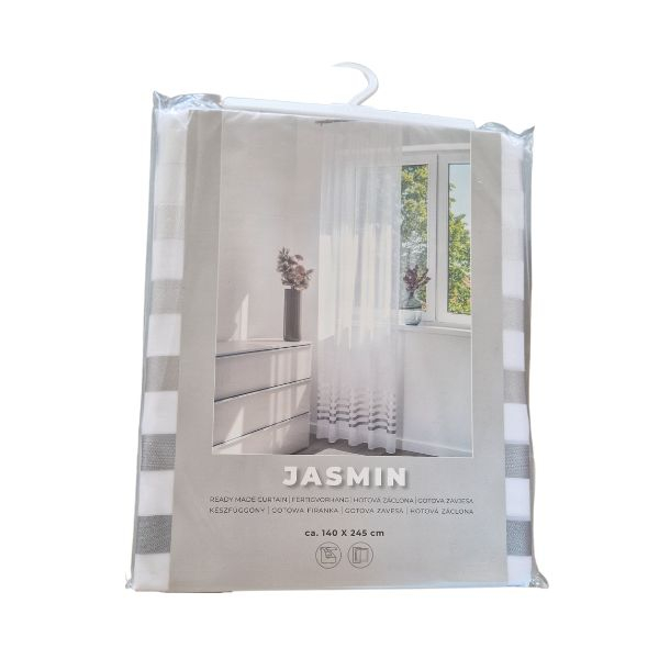 Laguna Jasmin 01 Fényáteresztős Függöny csíkos 140x245 cm