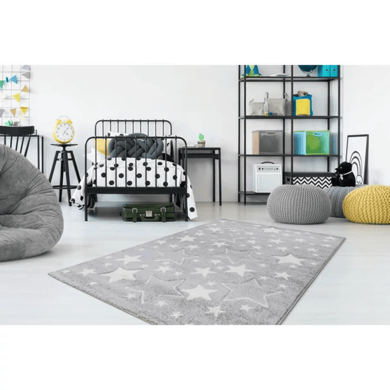 Amigo 329 ezüst gyerekszőnyeg csillagokkal - 80x150