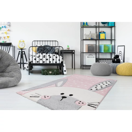 Amigo 324 pink gyerekszőnyeg nyuszi - 80x150